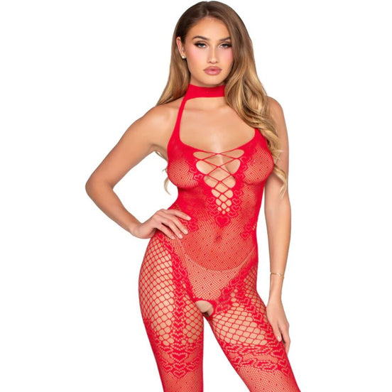 LEG AVENUE - 89336 CROTCHLESS BODYSTOCKING ROT - ONE SIZE