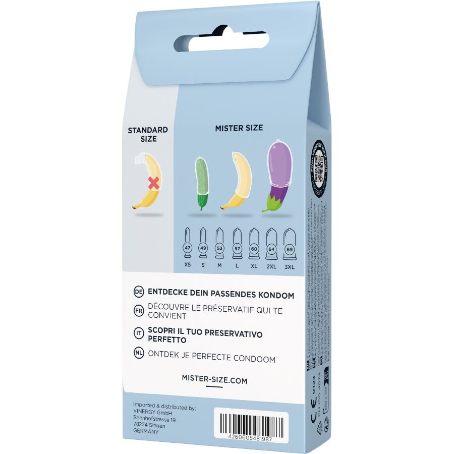 MISTER SIZE – TEST-SET 3 VERSCHIEDENE KONDOMGRÖSSEN + MASSBAND