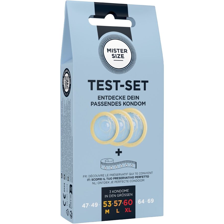 MISTER SIZE – TEST-SET 3 VERSCHIEDENE KONDOMGRÖSSEN + MASSBAND