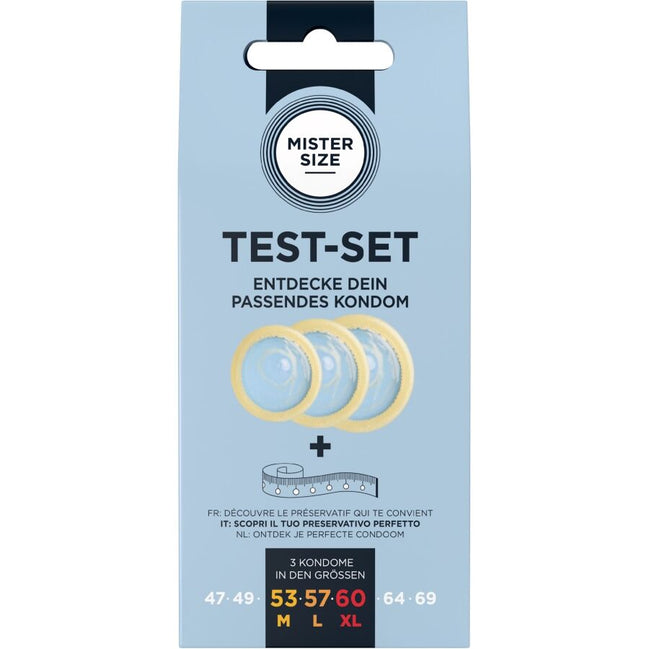 MISTER SIZE – TEST-SET 3 VERSCHIEDENE KONDOMGRÖSSEN + MASSBAND