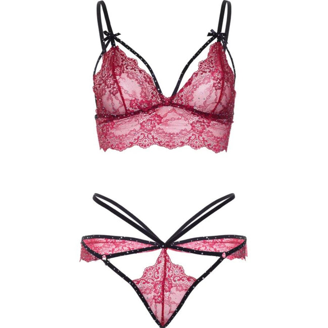 LEG AVENUE - 81623 BH + STRING SET BURGUND S