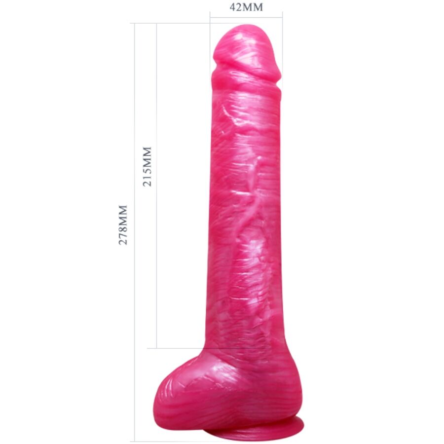 BAILE – REALISTISCHER ROSAFARBENER Wellness-Dildo MIT SAUGNAPF