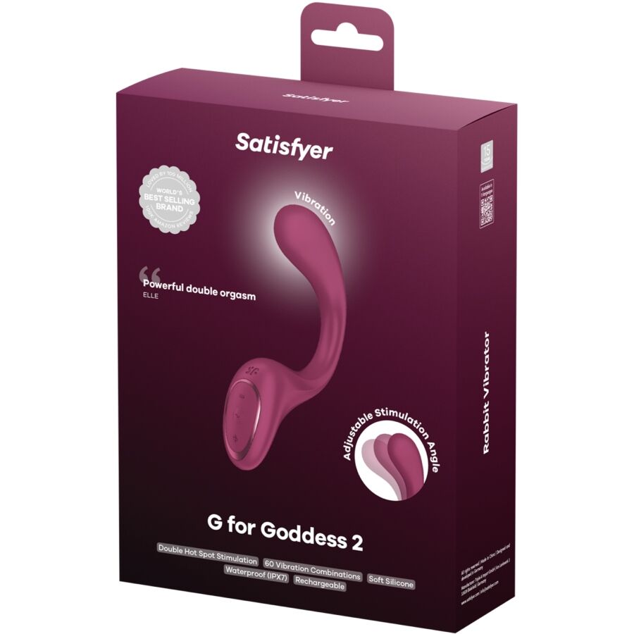 SATISFYER - G FOR GODDESS 2 RABBIT Sensory Device BOTTLE BORDEAUX
