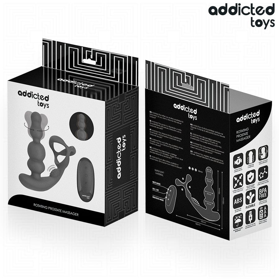 ADDICTED TOYS - ROTIERENDER PROSTATA-MASSAGER MIT FERNBEDIENUNG