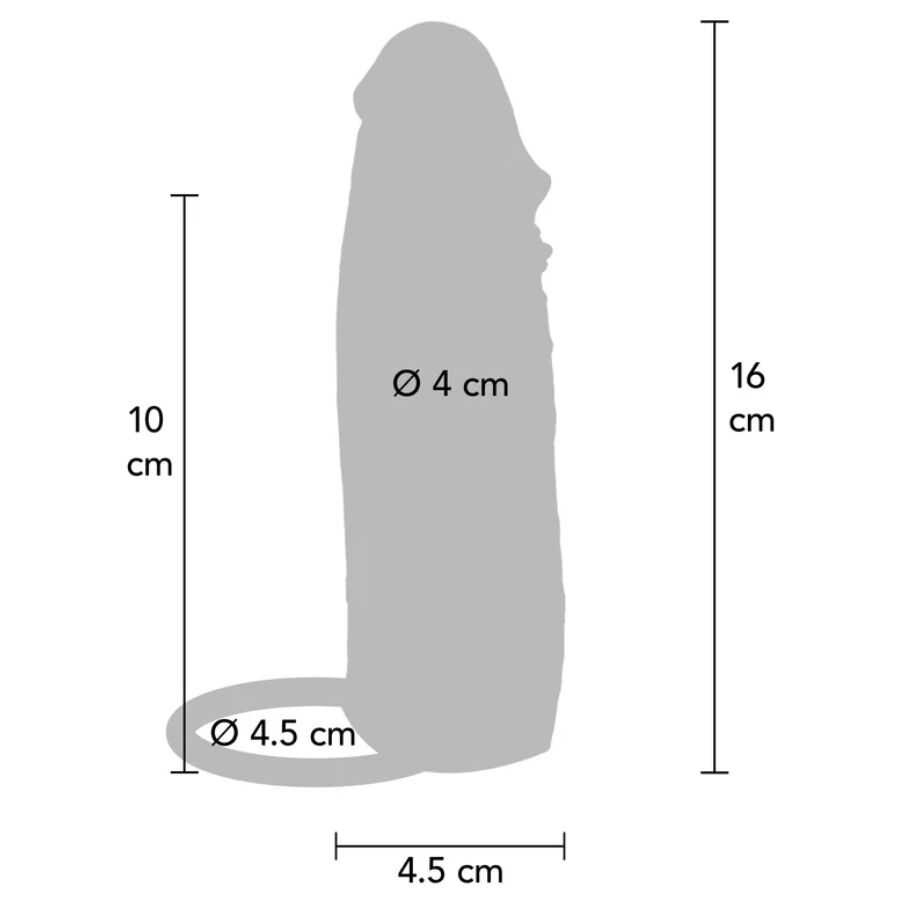 GET REAL - HYDRIERTER SILIKON-PENISHÜLSE KARAMELL 16 CM