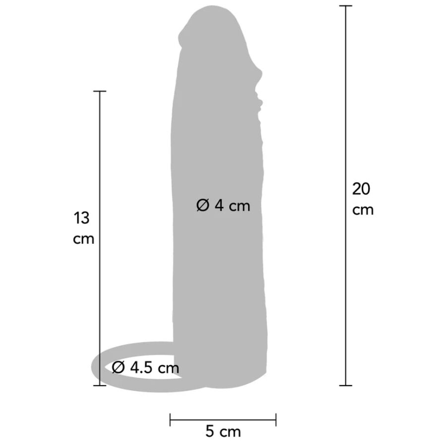 GET REAL - HYDRATED SKIN SILIKON-PENISHÜLSE KARAMELL 20 CM