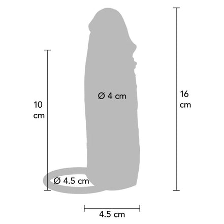 GET REAL - HYDRATED SKIN SILICONE VIBRATING PENIS SLEEVE CARAMEL 16 CM