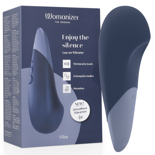 Vibe Lay-On Silent Vibrator — Dark Blue