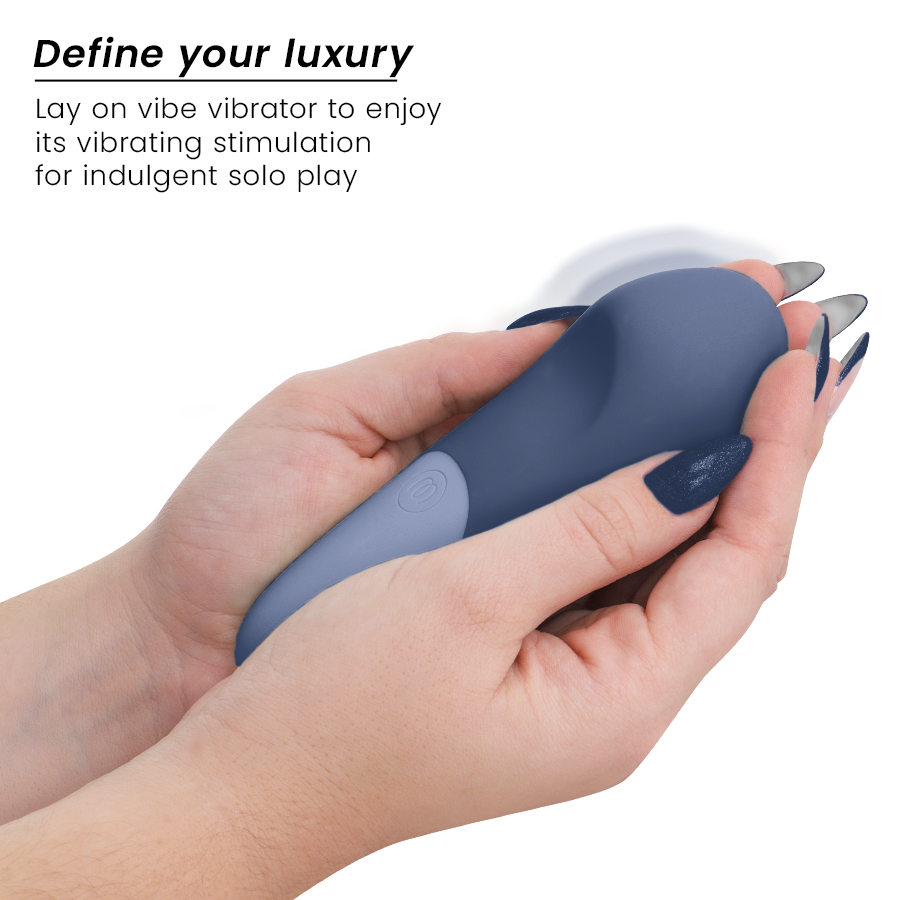 Vibe Lay-On Silent Vibrator — Dark Blue