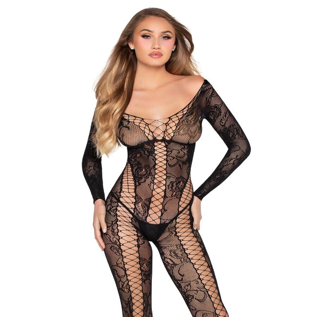 Lace & Fishnet Bodystocking