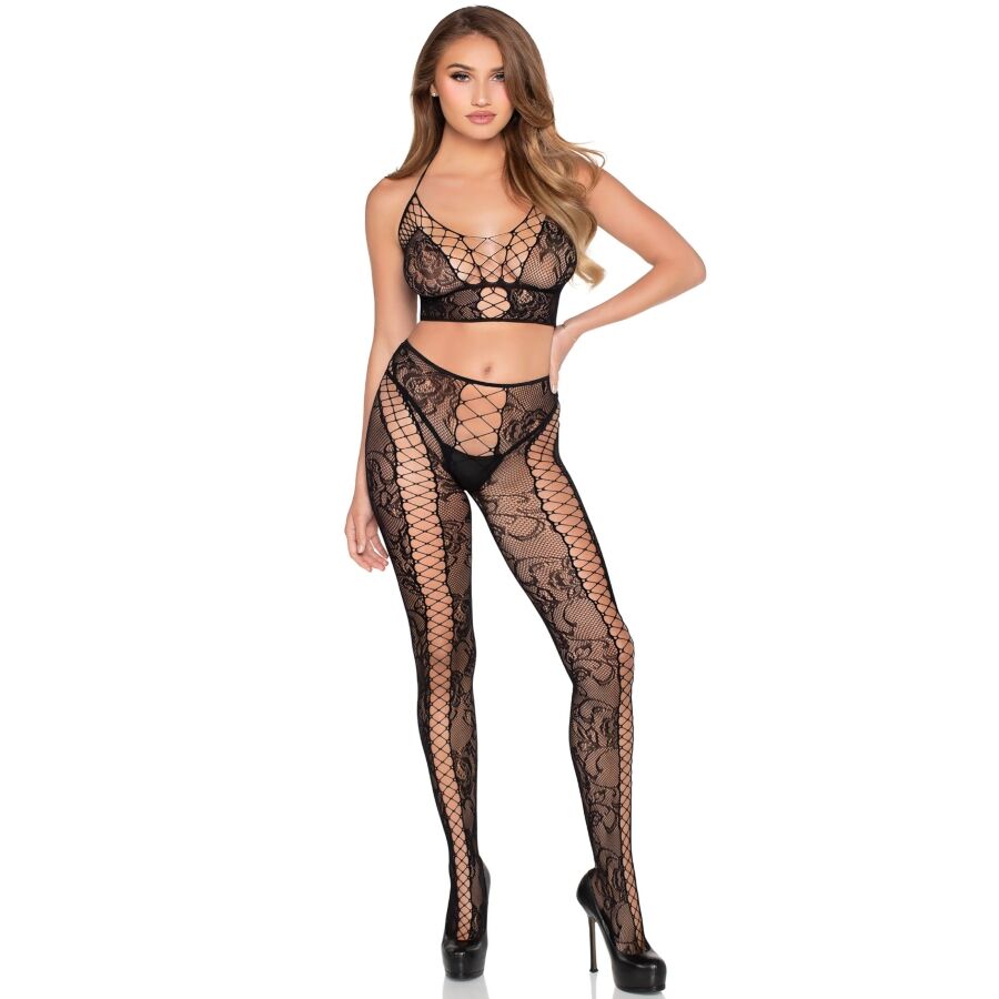 Fishnet Lace Crop Set