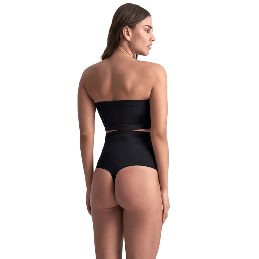 Seamless High-Waist Thong (Black)