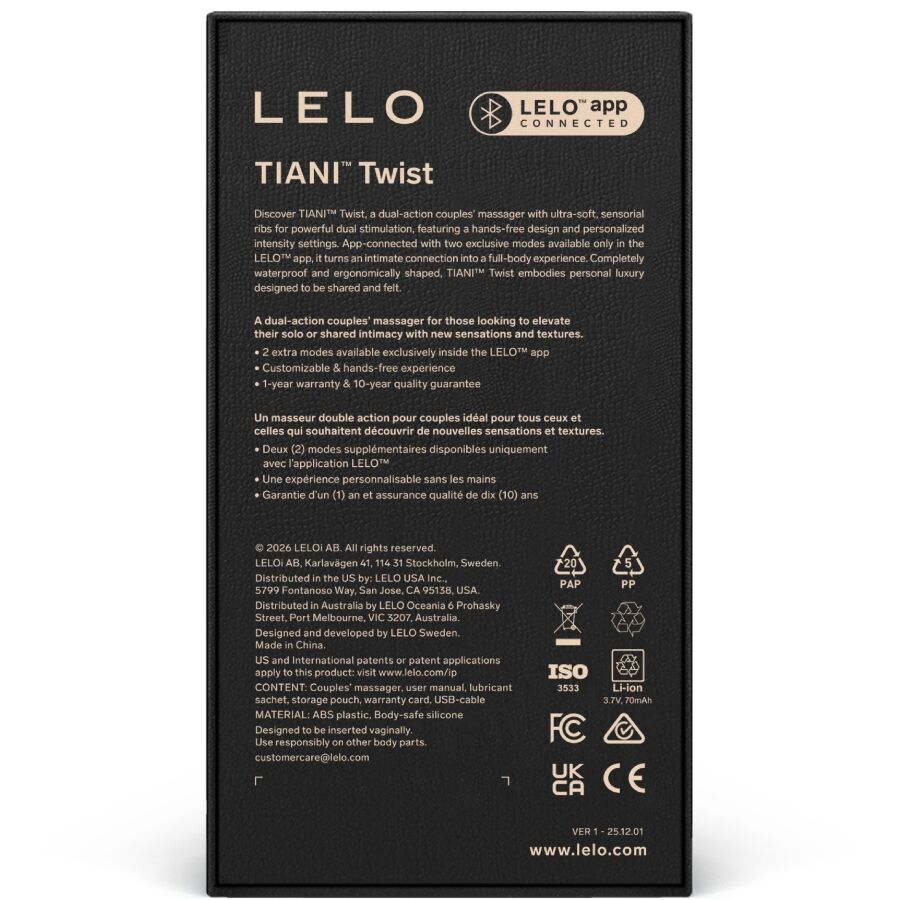 Tiani Twist Couples Vibrator — Soft Pink