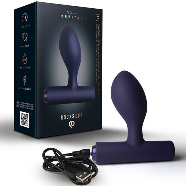 Nova Orbital Vibrating Anal Plug — Blue