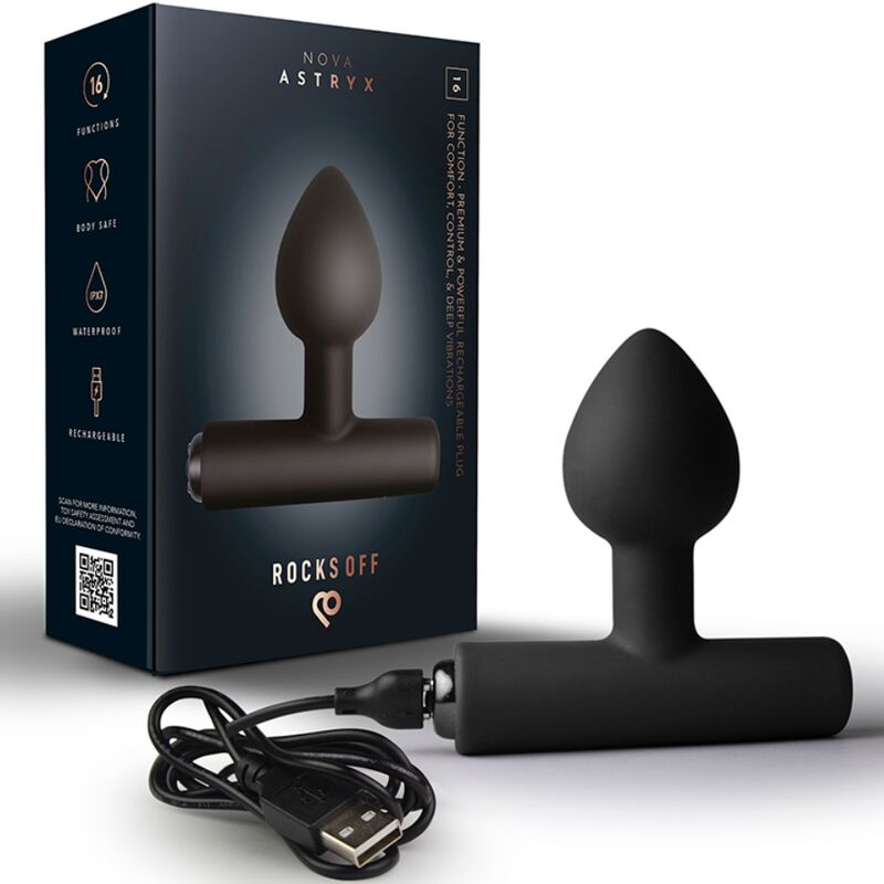 Nova Astryx Vibrating Anal Plug — Black