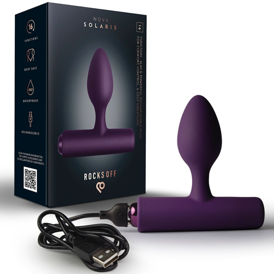 Nova Solaris Slim Vibrating Anal Plug — Purple