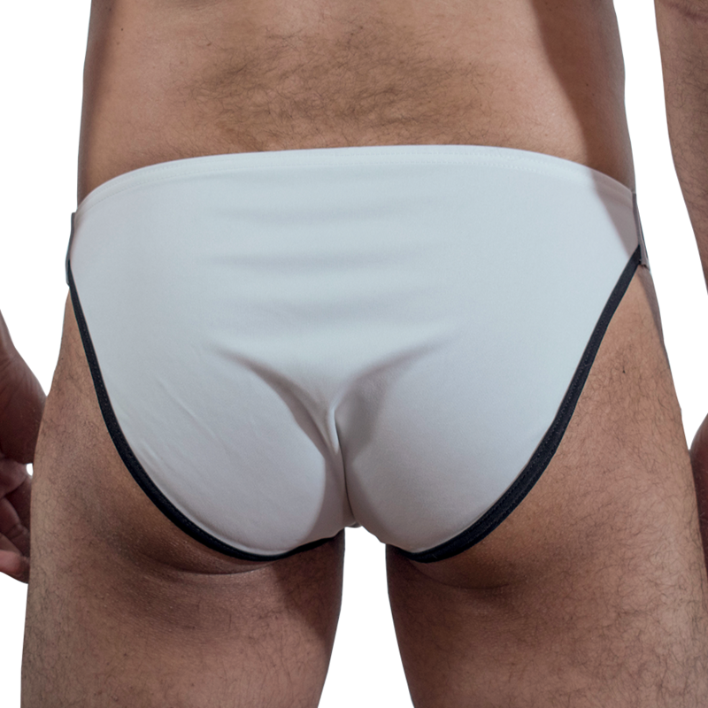 Side-Stripe Brief (White)