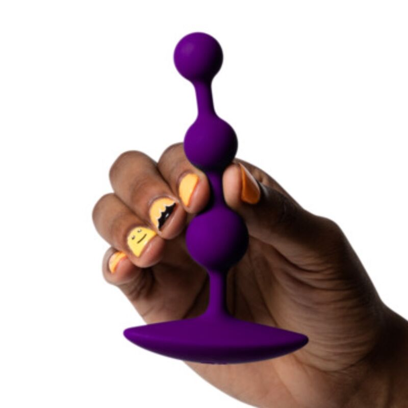 Amp Flexible Anal Beads — 12.5cm, Purple
