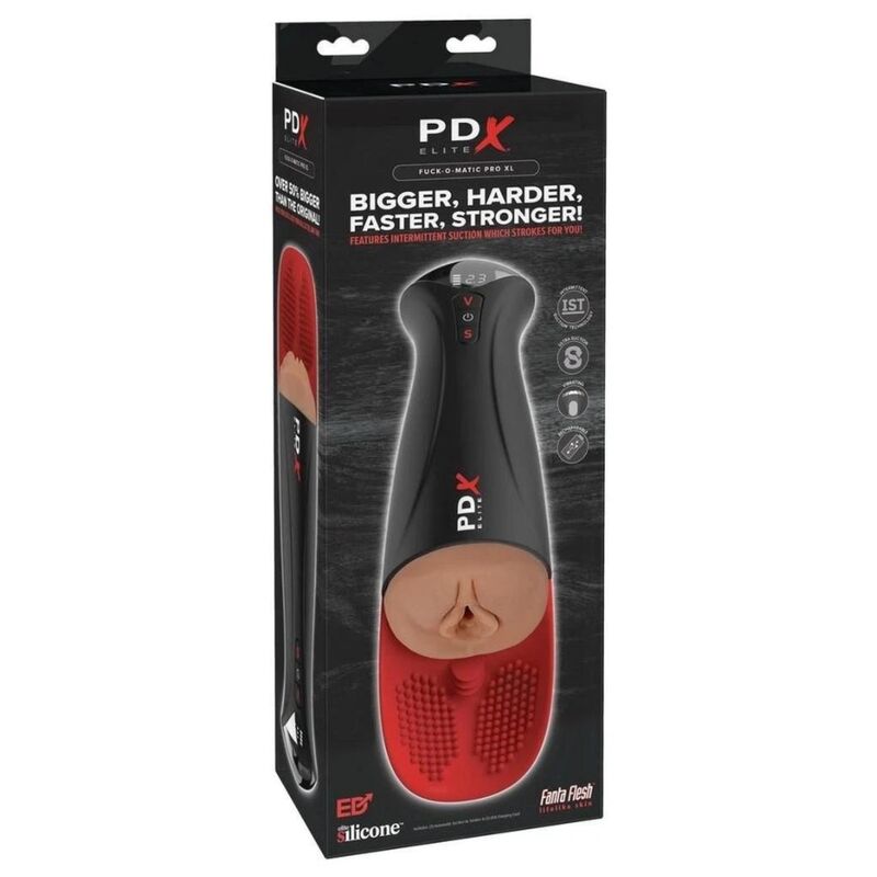 Pro XL Automatic Vibrating Stroker — Brown, 34.9cm