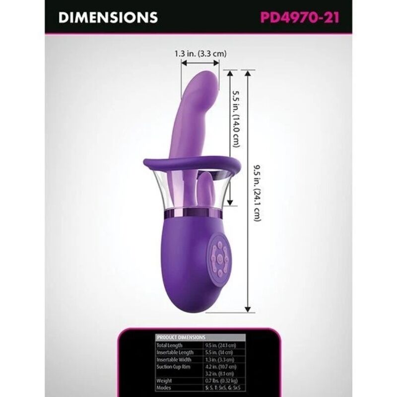 Ultimate Pleasure Pro Plus Rabbit Vibrator — Purple, 20.3cm
