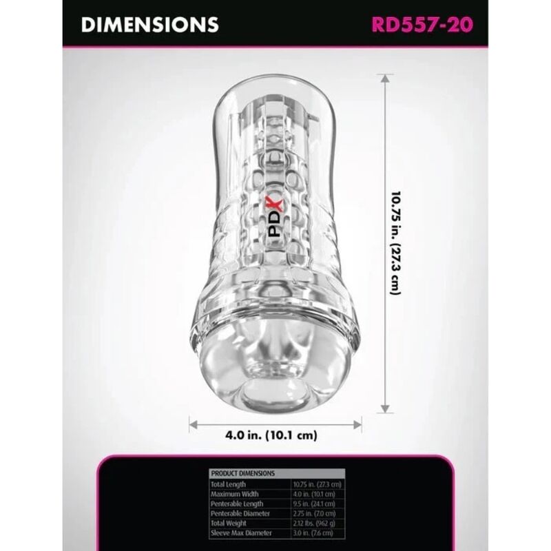 ViewTube Plus Transparent Stroker — 21cm