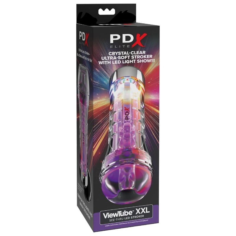 ViewTube XXL LED Transparent Stroker — 27.3cm
