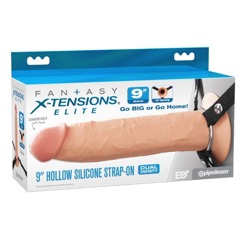 Elite Realistic Hollow Strap-On — 24.1cm