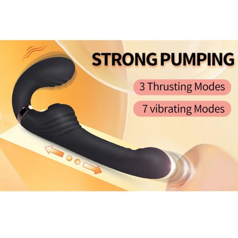 Allow Dual Vibrator with Rotation & Thrusting — Black