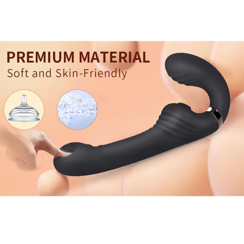 Allow Dual Vibrator with Rotation & Thrusting — Black