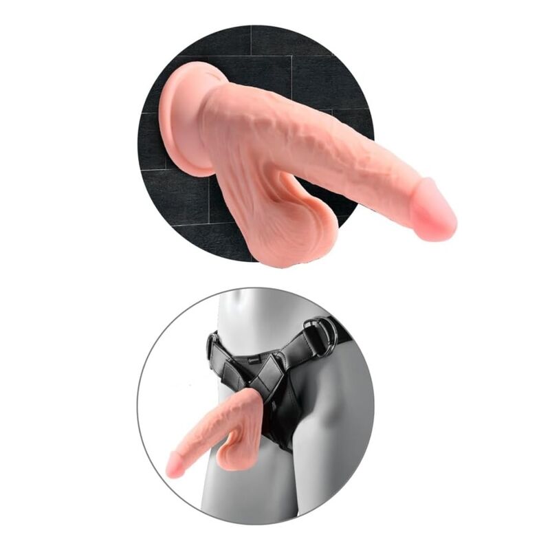Triple-Density Realistic Dildo with Testicles — 23cm