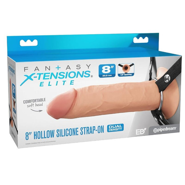 Elite Hollow Silicone Strap-On — 20.3cm
