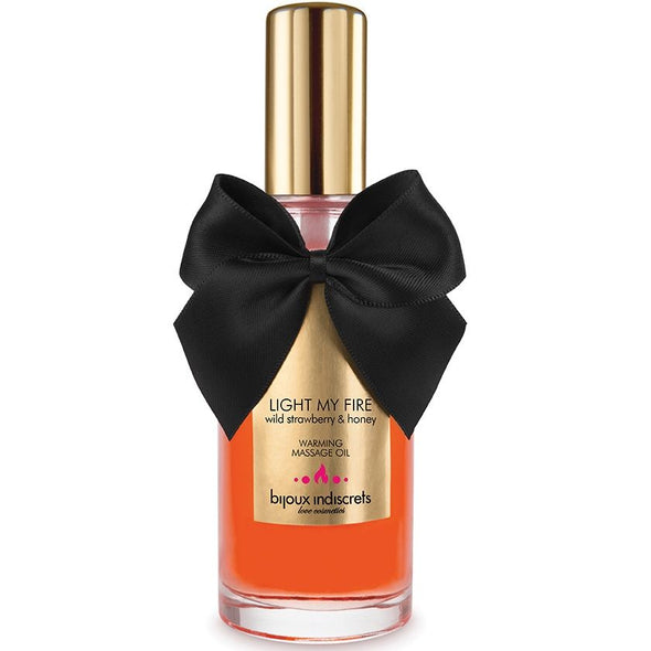 Bijoux warming massage oil, strawberry aroma