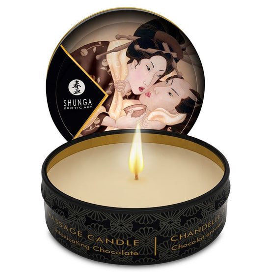 SHUNGA - MINI CARESS BY CANDLELIGHT DISPLAY MASSAGE CANDLES 24 UNITS