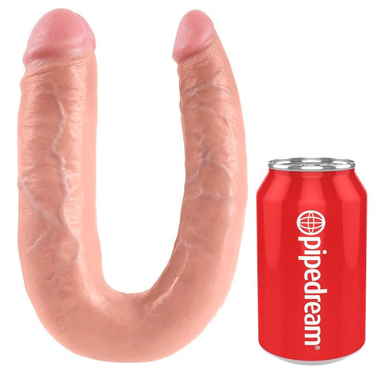 KING COCK - U-FÖRMIG GROSS DOPPELTE BEANSPRUCHUNG FLEISCH 17,8 CM