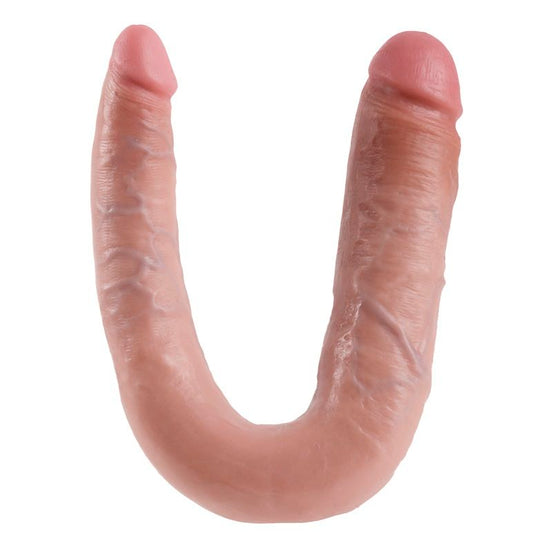 KING COCK - U-FÖRMIG GROSS DOPPELTE BEANSPRUCHUNG FLEISCH 17,8 CM
