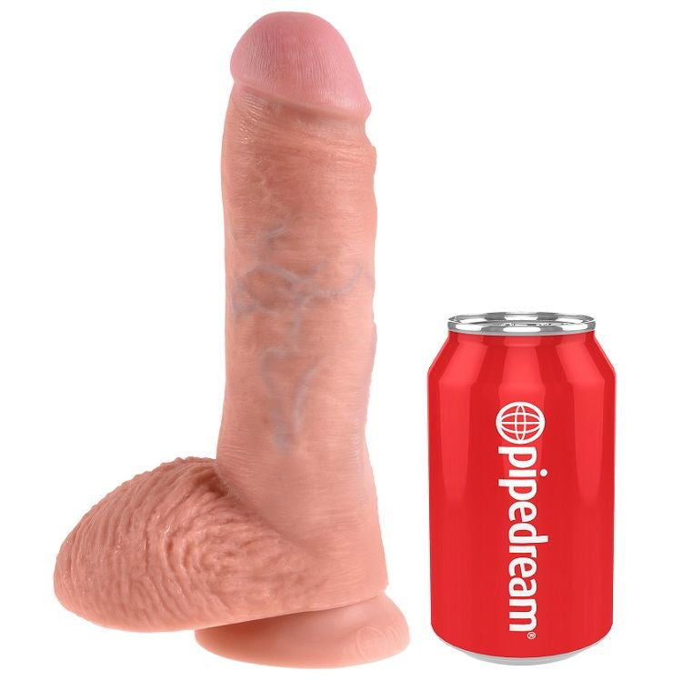KING COCK - 8 Wellness Device FLESH WITH BALLS 20.3 CM