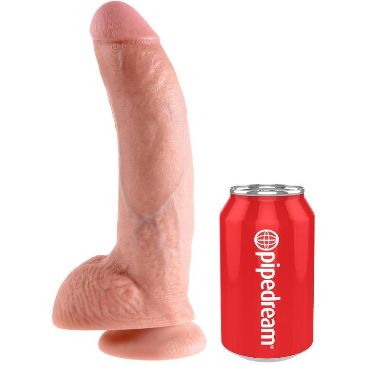 KING COCK - 9 Wellness Device FLESH WITH BALLS 22.9 CM