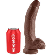 KING COCK - 9 Wellness Device BROWN WITH BALLS 22.9 CM