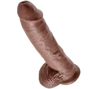 KING COCK - 10 Wellness Device BROWN WITH BALLS 25.4 CM