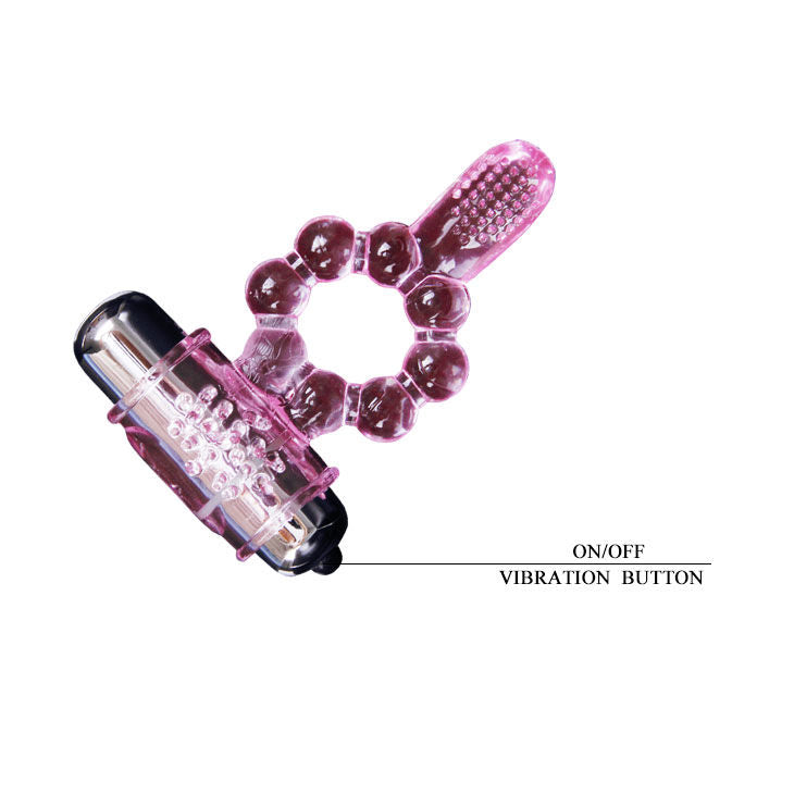 BAILE - SILIKONRING 10 ZUNGENRHYTHMEN MIT PINKER VIBRATION