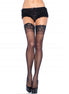 LEG AVENUE – SCHWARZE STRÜMPFE MIT SILIKON UND SPITZE