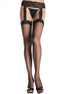 LEG AVENUE - OUTLET - SCHWARZE STRÜMPFE MIT SPITZENBAND