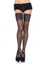 LEG AVENUE – SCHWARZE STRÜMPFE MIT BREITER SPITZE EINHEITSGRÖSSE