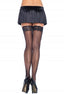 LEG AVENUE - TIGHTS WITH SEAM AND LACE ON TOP PLUS