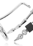 METAL HARD - TESTICLE RING WITH URETHRAL CHASTITY PLUG