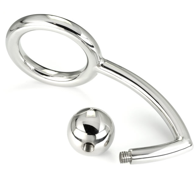 METALL HART - Intimer Wellnessring RING MIT ANALEM EINFÜHRHAKEN 45MM