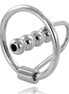 METAL HARD - GLAND RING WITH URETHRAL PLUG 28MM