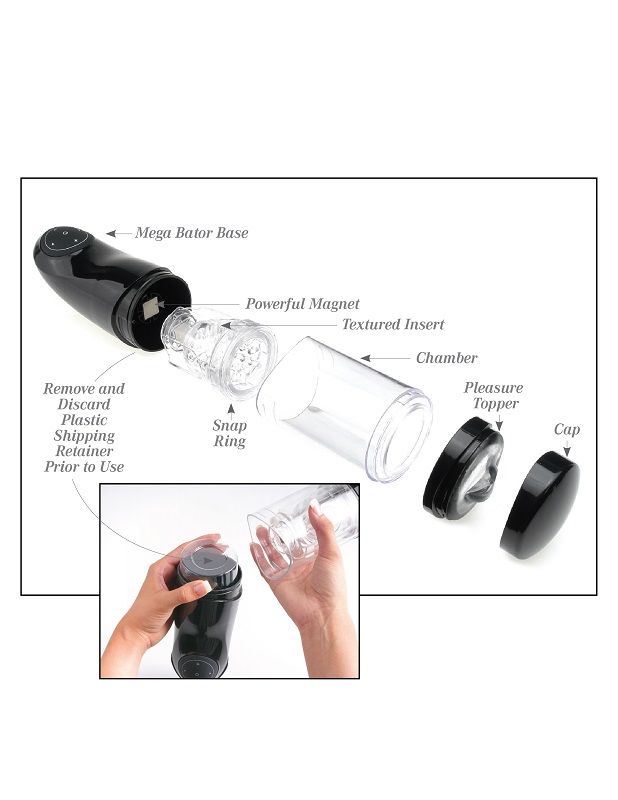 EXTREME TOYZ - PDX MEGA BATOR USB MALE MASTURBATOR ANO SCHWARZ