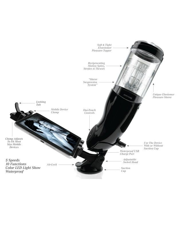 EXTREME TOYZ - PDX MEGA BATOR USB MALE MASTURBATOR ANO SCHWARZ