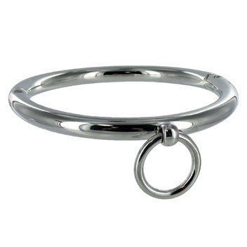 METAL HARD - BDSM-HALSBAND MIT RING 18CM